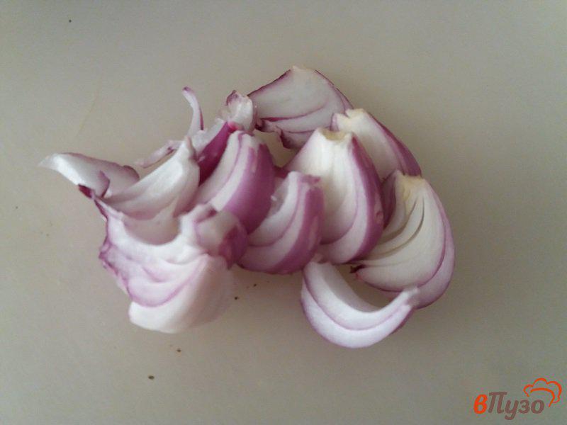 Фото приготовление рецепта: Салат из помидоров с двумя видами лука шаг №1