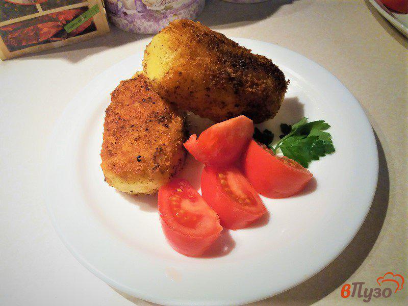 Фото приготовление рецепта: Картофельные палочки с моцареллой шаг №7