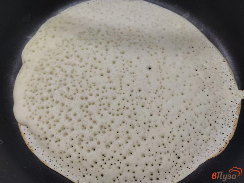 Фото приготовление рецепта: Заварные блины на кефире и сгущённом молоке шаг №5