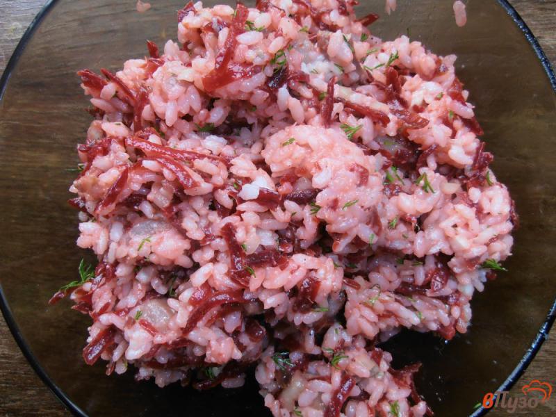 Фото приготовление рецепта: Салат из сельди с рисом шаг №9