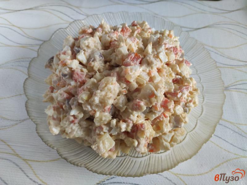 Фото приготовление рецепта: Картофельный салат с сельдью шаг №8