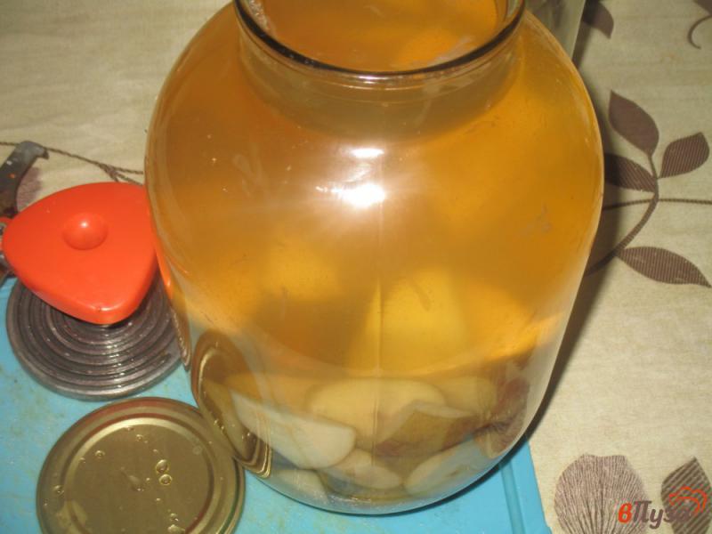 Фото приготовление рецепта: Компот из груш  с лимоном на зиму шаг №7