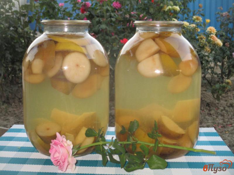 Фото приготовление рецепта: Компот из груш  с лимоном на зиму шаг №8