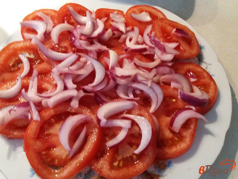 Фото приготовление рецепта: Салат из помидор и моцареллы шаг №5