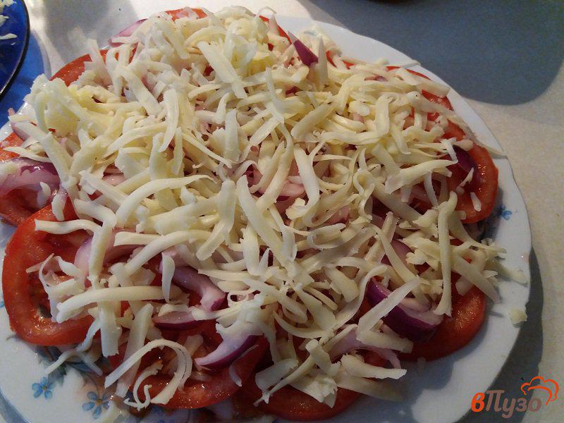 Фото приготовление рецепта: Салат из помидор и моцареллы шаг №6