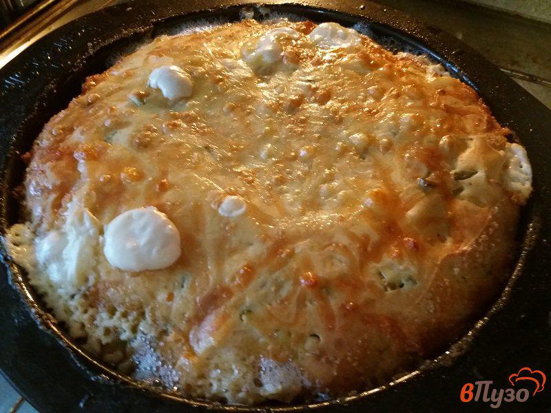 Фото приготовление рецепта: Пирог из куриного филе и творожного сыра шаг №10