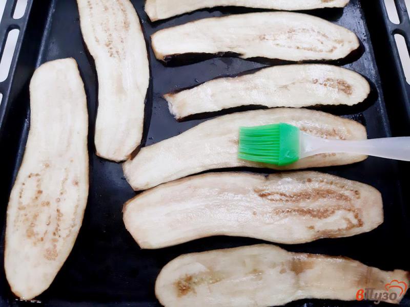 Фото приготовление рецепта: Лазанья из баклажанов с фаршем и грибами шаг №9