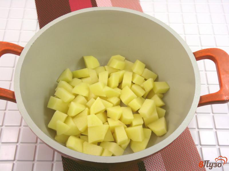 Фото приготовление рецепта: Суп картофельный с копченостями шаг №1