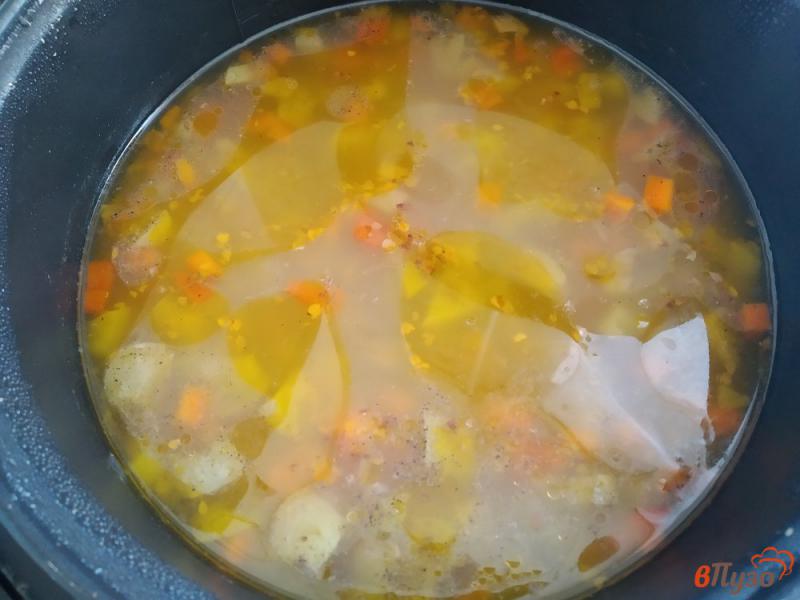 Фото приготовление рецепта: Постный суп с зелёными помидорами в мультиварке шаг №9