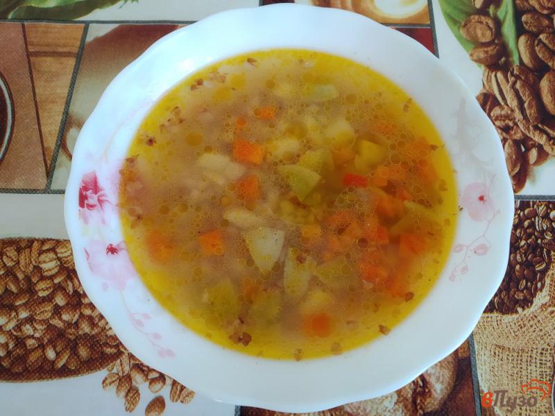 Фото приготовление рецепта: Постный суп с зелёными помидорами в мультиварке шаг №10
