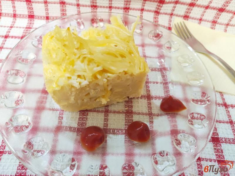Фото приготовление рецепта: Запеканка из макарон с цветной капустой шаг №8