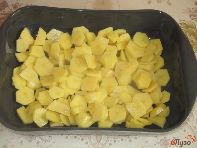 Фото приготовление рецепта: Картофельная запеканка с фаршем и спаржевой фасоль шаг №2