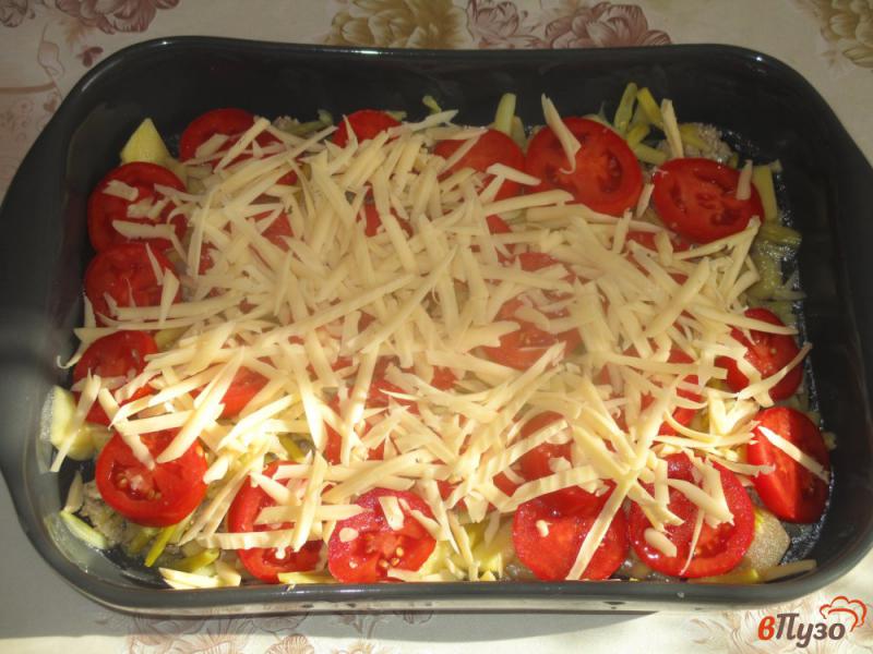 Фото приготовление рецепта: Картофельная запеканка с фаршем и спаржевой фасоль шаг №6