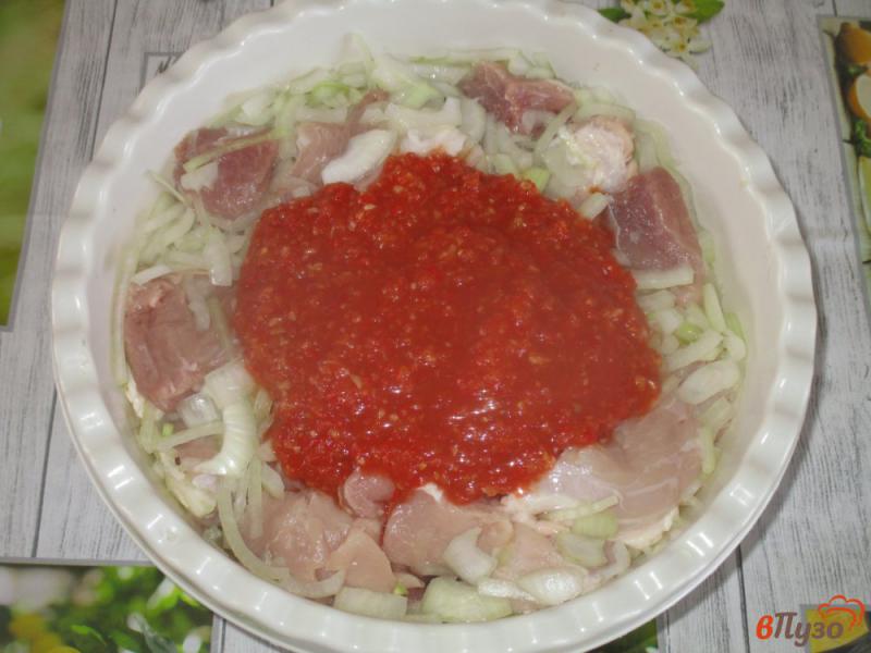 Фото приготовление рецепта: Шашлык из свинины маринованной в аджике шаг №3