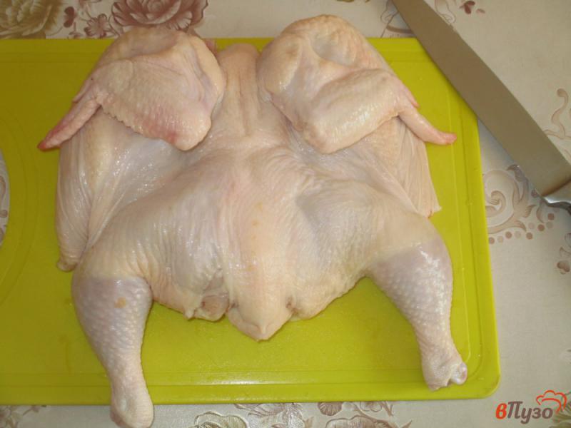 Фото приготовление рецепта: Курица жареная на сковороде целиком шаг №1