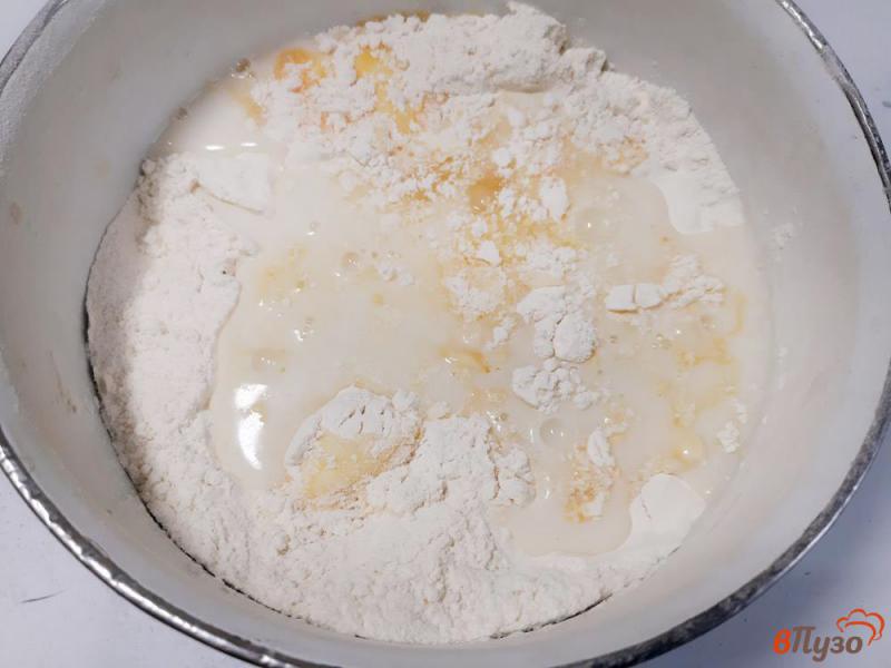 Фото приготовление рецепта: Хачапури с сыром и зеленью шаг №3