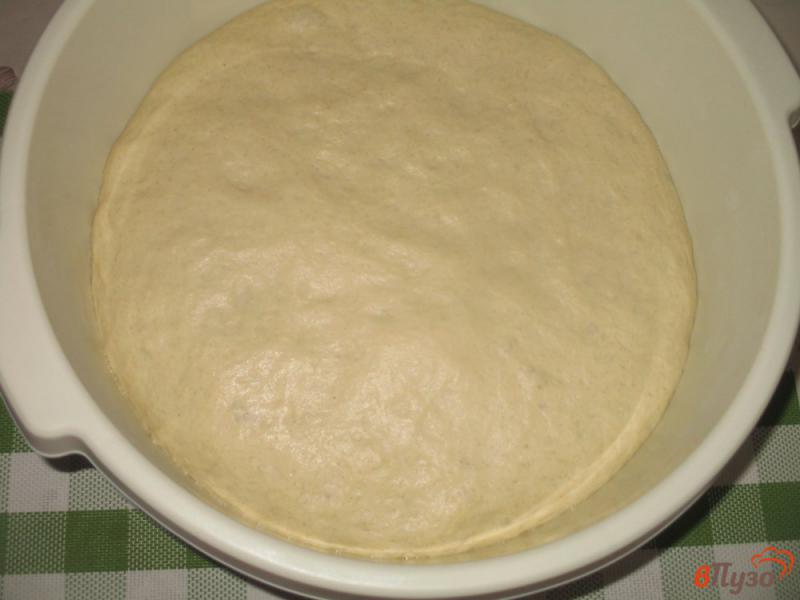 Фото приготовление рецепта: Пирожки на дрожжевом тесте с капустой в духовке шаг №10