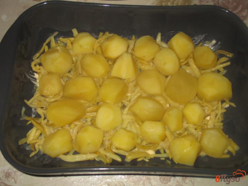 Фото приготовление рецепта: Картофель запеченный со спаржевой фасолью шаг №3