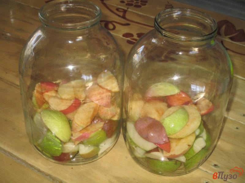 Фото приготовление рецепта: Яблочно-грушевый компот на зиму шаг №2