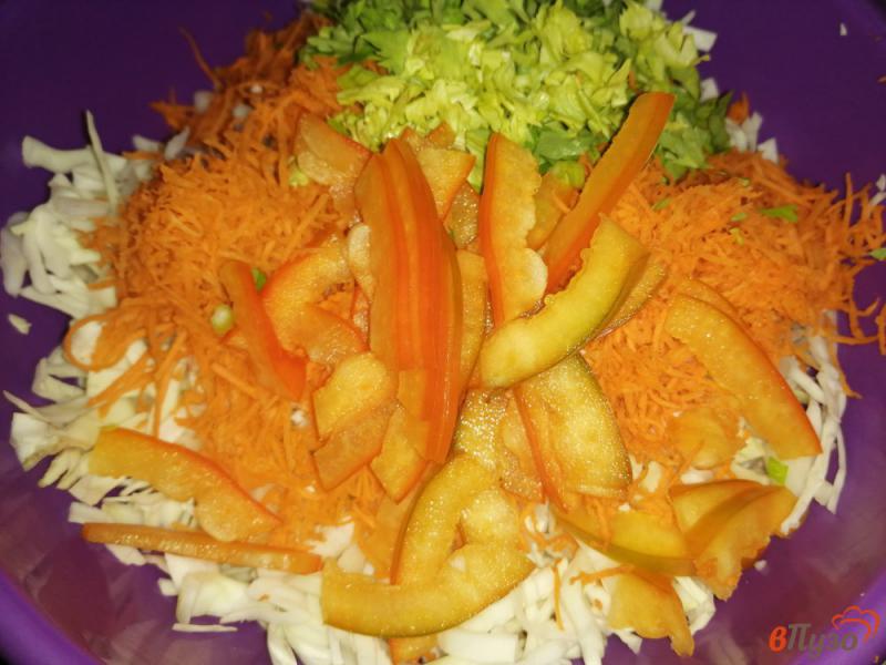 Фото приготовление рецепта: Капуста маринованная с перцем и морковью шаг №6