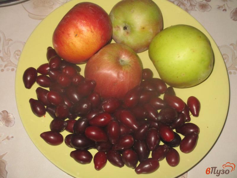 Фото приготовление рецепта: Компот из кизила с яблоками на зиму шаг №1