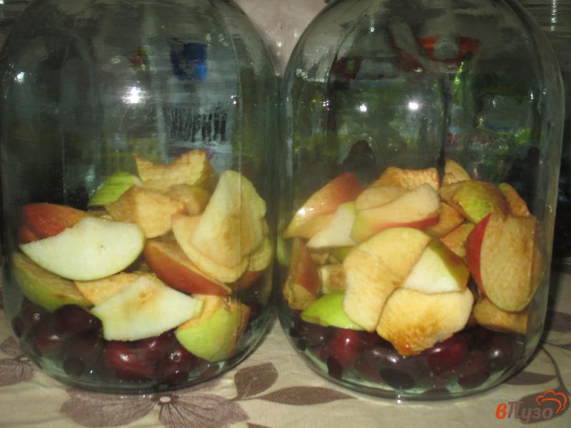 Фото приготовление рецепта: Компот из кизила с яблоками на зиму шаг №2