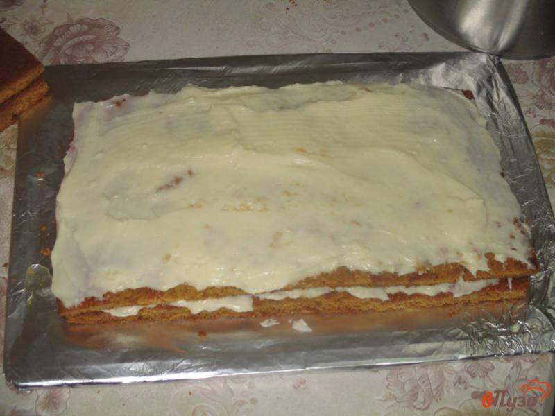 Фото приготовление рецепта: Торт Рыжик с заварным кремом шаг №15