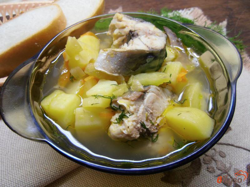Фото приготовление рецепта: Суп картофельный со скумбрией шаг №9