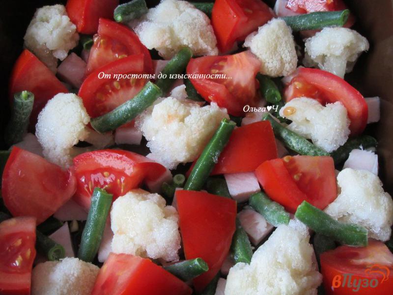 Фото приготовление рецепта: Овощная запеканка с карбонадом и стручковой фасолью шаг №2