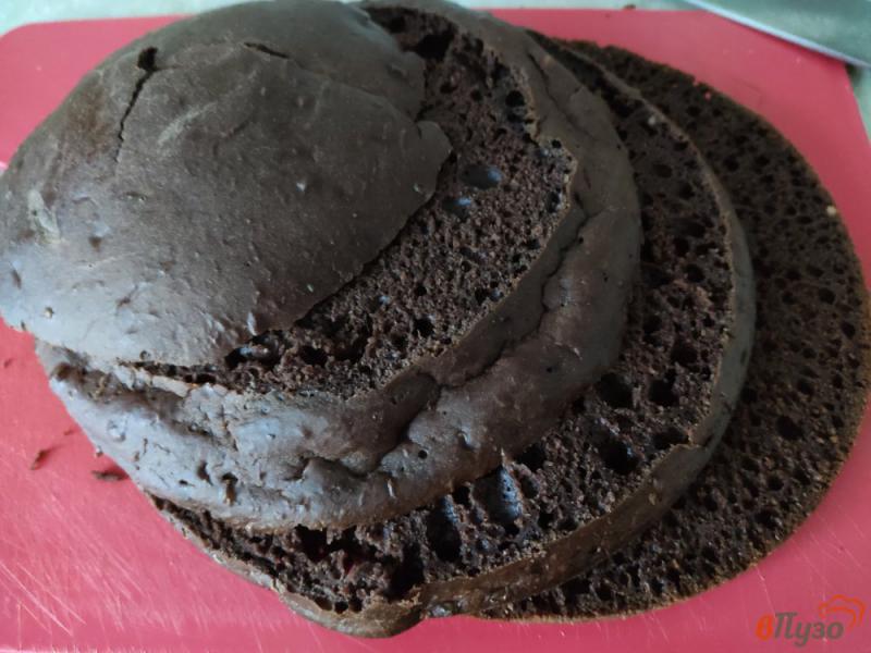 Фото приготовление рецепта: Шоколадный торт со сметанным кремом шаг №5