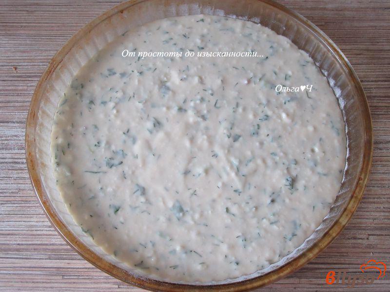 Фото приготовление рецепта: Пирог с адыгейским сыром и зеленью шаг №4