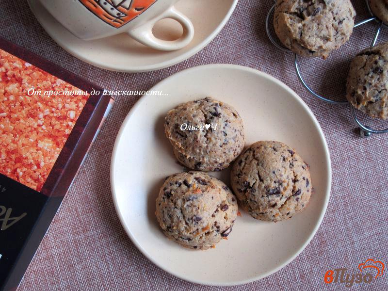 Фото приготовление рецепта: Апельсиновое печенье с рикоттой и шоколадом шаг №6