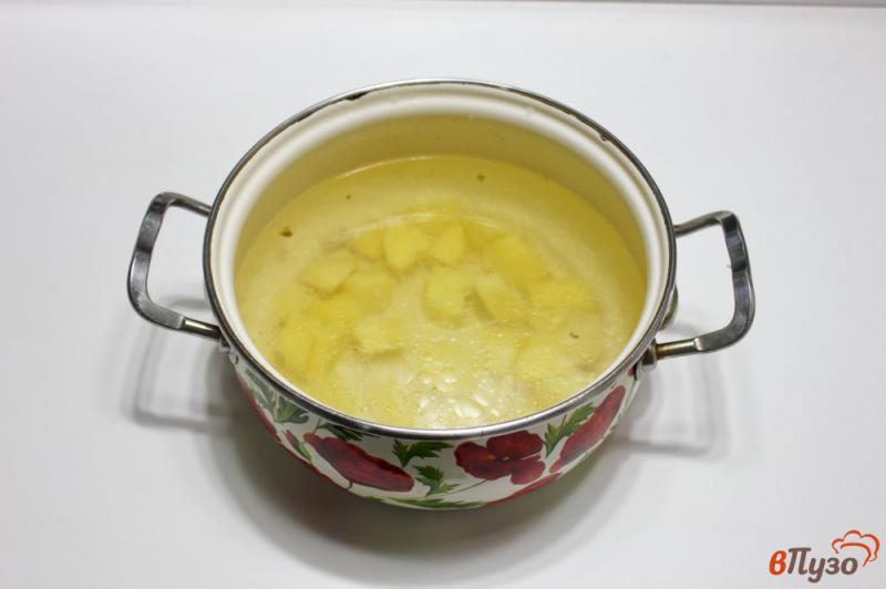 Фото приготовление рецепта: Суп с овсяными хлопьями и сосисками шаг №1