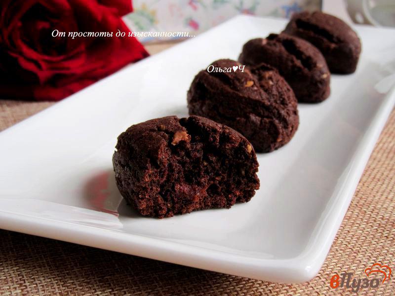 Фото приготовление рецепта: Печенье Горький шоколад с мандарином шаг №9