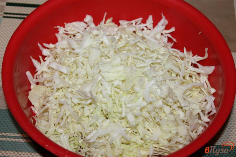 Фото приготовление рецепта: Салат из белокочанной капусты с колбасой шаг №1