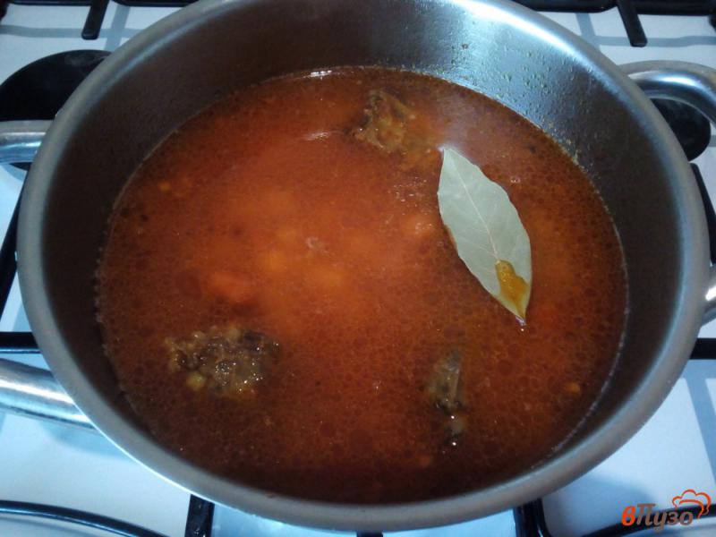 Фото приготовление рецепта: Томатный суп с нутом шаг №7