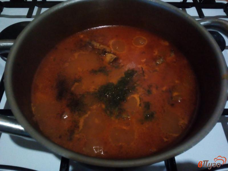 Фото приготовление рецепта: Томатный суп с нутом шаг №8