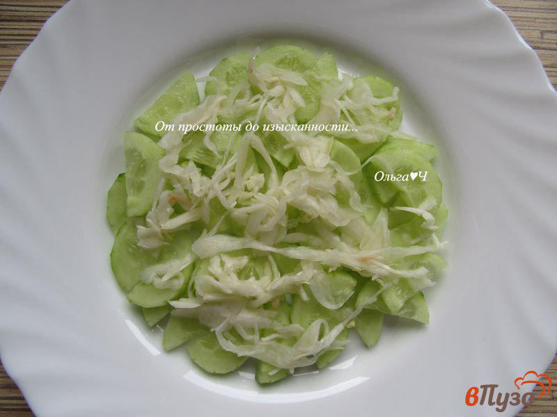 Фото приготовление рецепта: Овощной салат с квашеной капустой шаг №1