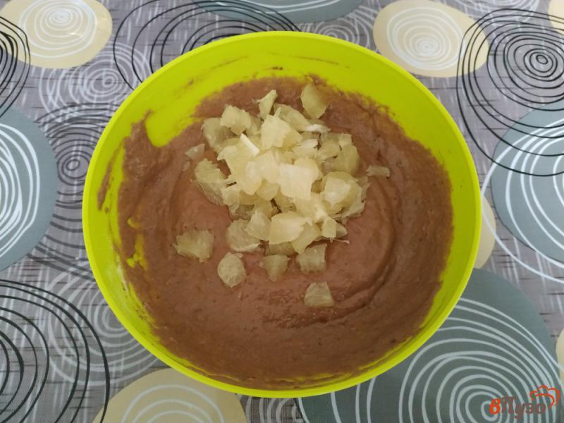 Фото приготовление рецепта: Шоколадные оладьи с помело шаг №6
