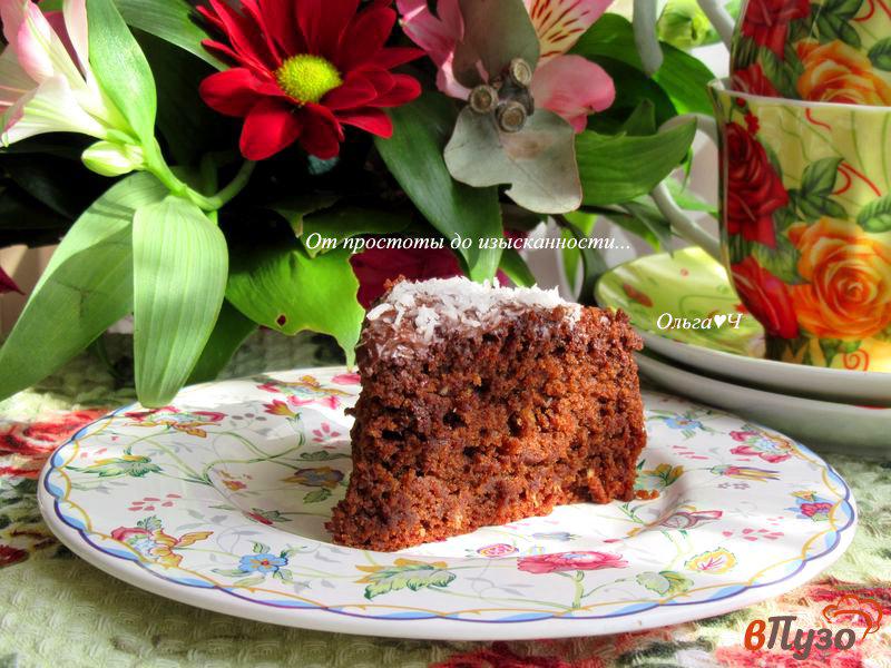 Фото приготовление рецепта: Свекольно-кокосовый шоколадный мини-торт шаг №5