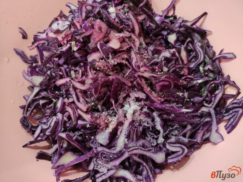 Фото приготовление рецепта: Салат из краснокачанной капусты шаг №2