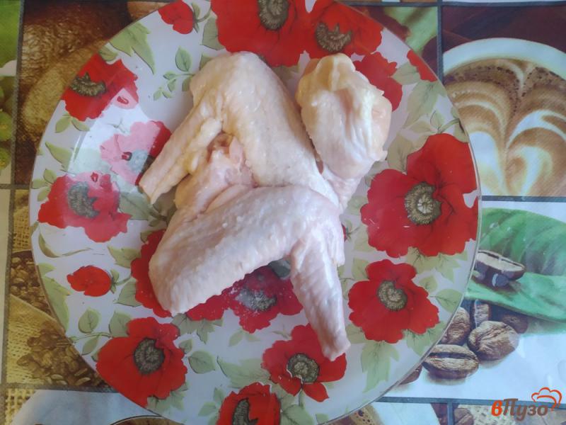 Фото приготовление рецепта: Тушёные куриные крылышки в мультиварке шаг №3