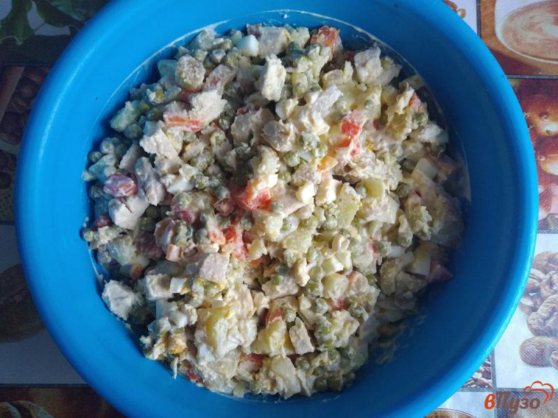Фото приготовление рецепта: Салат с куриным филе шаг №8