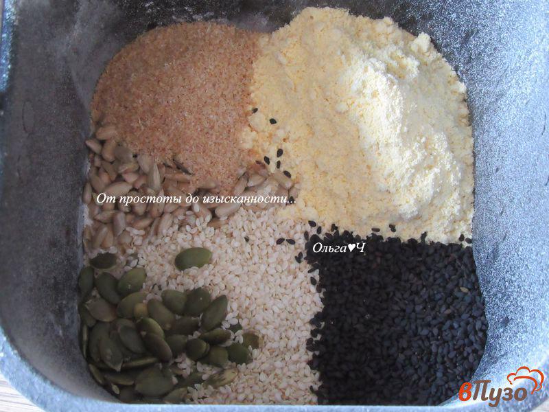 Фото приготовление рецепта: Цельнозерновой хлеб с миксом семечек шаг №3