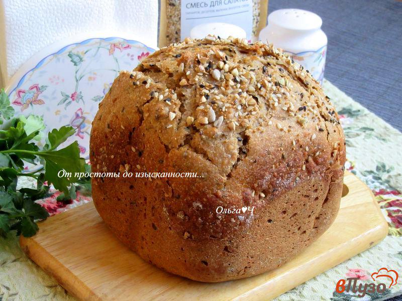 Фото приготовление рецепта: Цельнозерновой хлеб с миксом семечек шаг №6