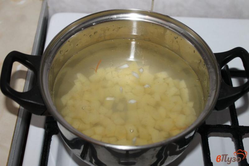 Фото приготовление рецепта: Суп с кус - кусом и рыбными фрикадельками для деток шаг №2