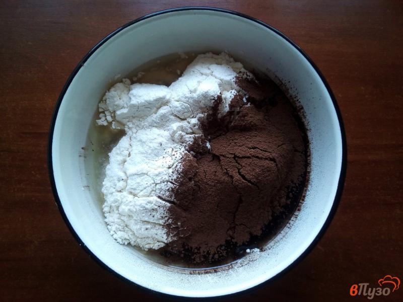 Фото приготовление рецепта: Постный шоколадно-медовый кекс шаг №3
