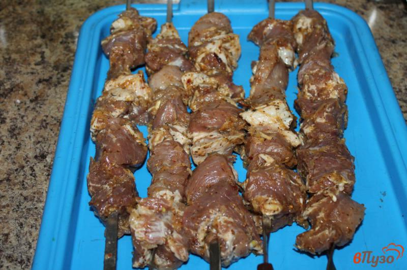 Фото приготовление рецепта: Свиной шашлык в экспресс маринаде шаг №5