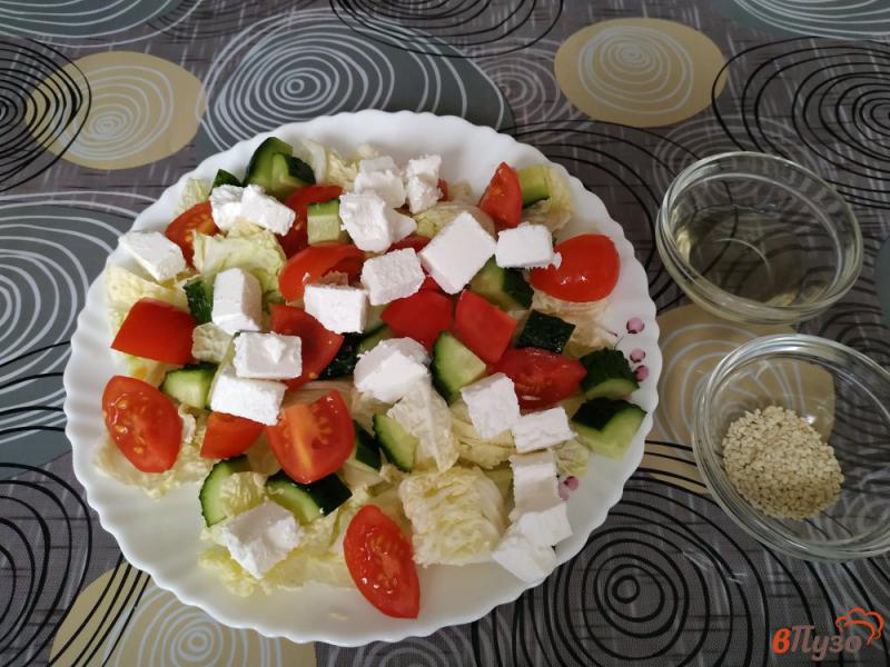 Фото приготовление рецепта: Салат греческий шаг №6