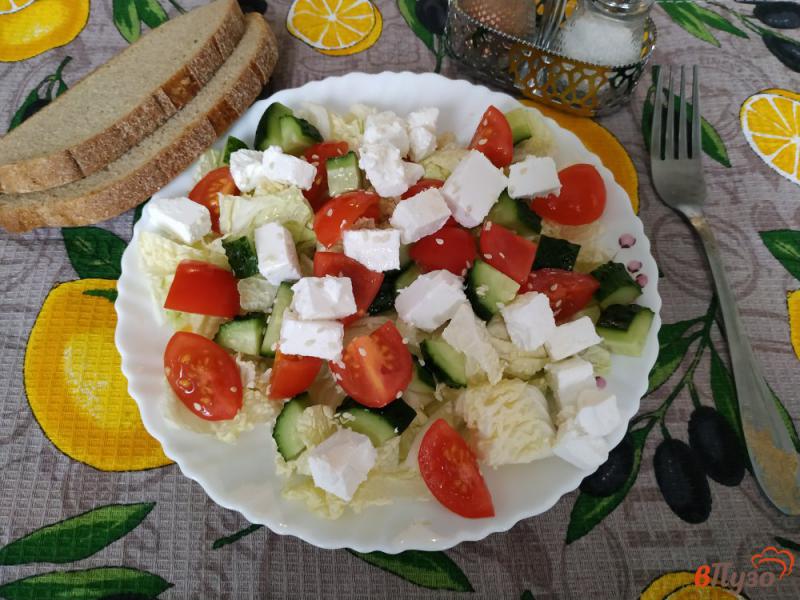 Фото приготовление рецепта: Салат греческий шаг №7